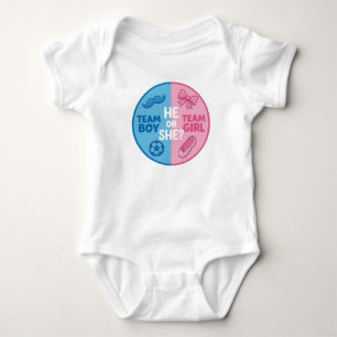 Body Aquarelle Bébé Fleur Gender Reveal Fille ou Garçon