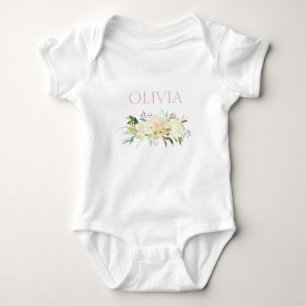 Body Aquarelle Cute personnalisée Rose Floral