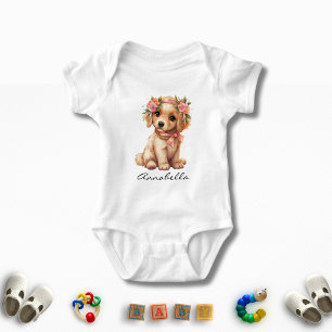 Body Aquarelle de chiot Golden Retriever Cute Nom perso