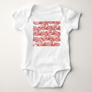 Body Aquarelle de Flamant rose : Motif transparent