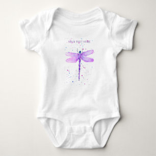Body Aquarelle de libellule violette girly mignonne