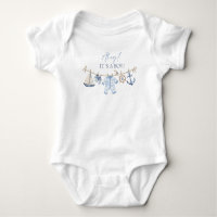 Aquarelle Elegant Ahoy c'est un Baby shower garçon