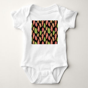 Body Aquarelle feuilles d'automne : motif transparent
