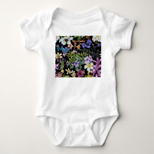 Body Aquarelle Feuilles tropicaux : Motif transparent