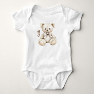 Body Aquarelle personnalisée Teddy Bear Baby