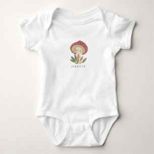 Body Aquarelle Petit nom de champignon Bodysuit bébé