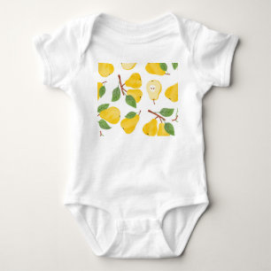 Body Aquarelle Poires Motif de fruits Vintage