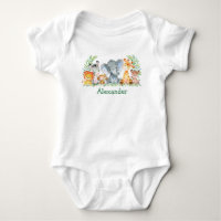 Aquarelle Safari Jungle Baby Animaux
