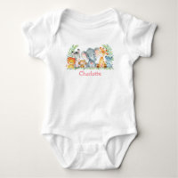 Aquarelle Safari Jungle Cute Baby Animaux
