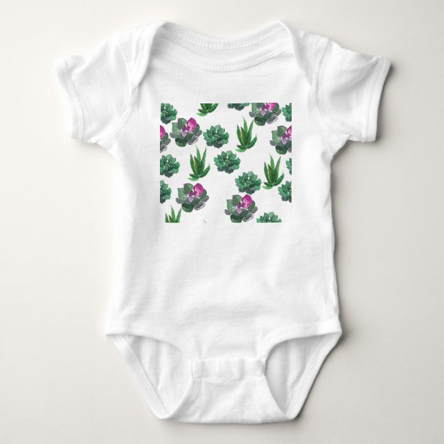 Body Aquarelle Succulente Conception Motif transparente (Devant)
