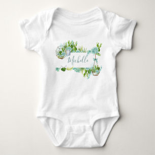 Body Aquarelle Terrarium en verre Baby shower de succul
