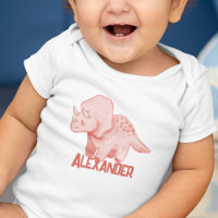 Aquarelle Tricératops Dinosaur Nom des enfants per