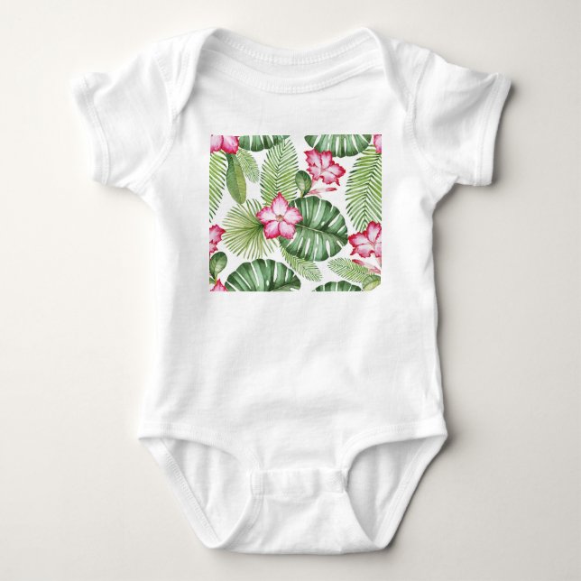 Body Aquarelle tropicale : Motif sans couture (Devant)