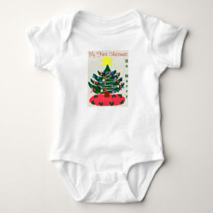 Body Arbre de Noël de la 1ère joie de Noël du bébé