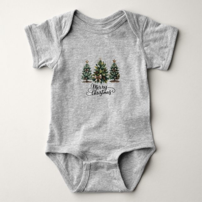 Body Arbre de Noël joyeux léopard Coquette Bow Noël (Devant)