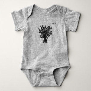 Body Arbre de palmier personnalisé noir et gris  