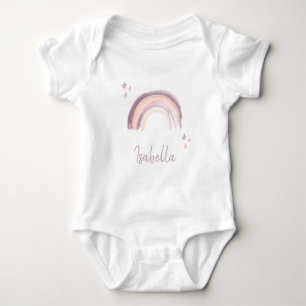 Body Arc-en-ciel & Étoiles Bohème Rose Pâle Prénom de B