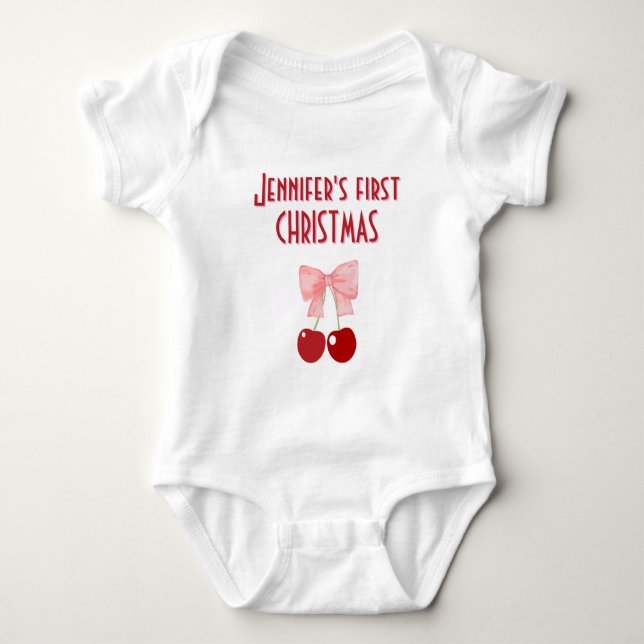 Body Arc et Cerises, Premier Noël de Bébé (Devant)