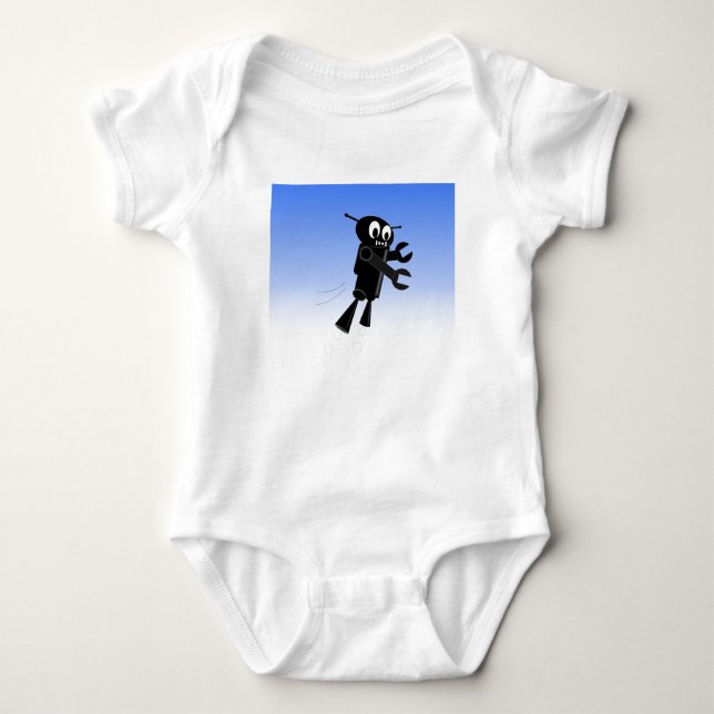 Body Arrière - plan Black Flying Robot Blue Sky (Devant)
