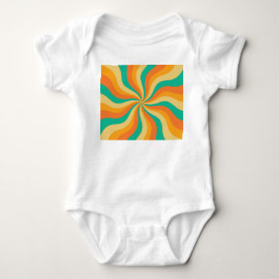 Body Arrière - plan coloré Retro les années 70 Sunburst