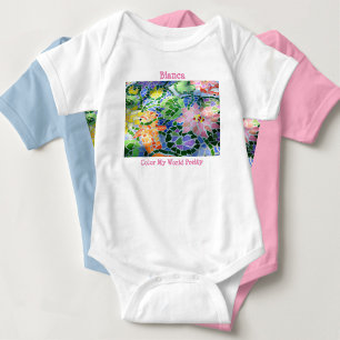 Body Art de mosaïque colorée Koi Pond avec T-shirt Fleu