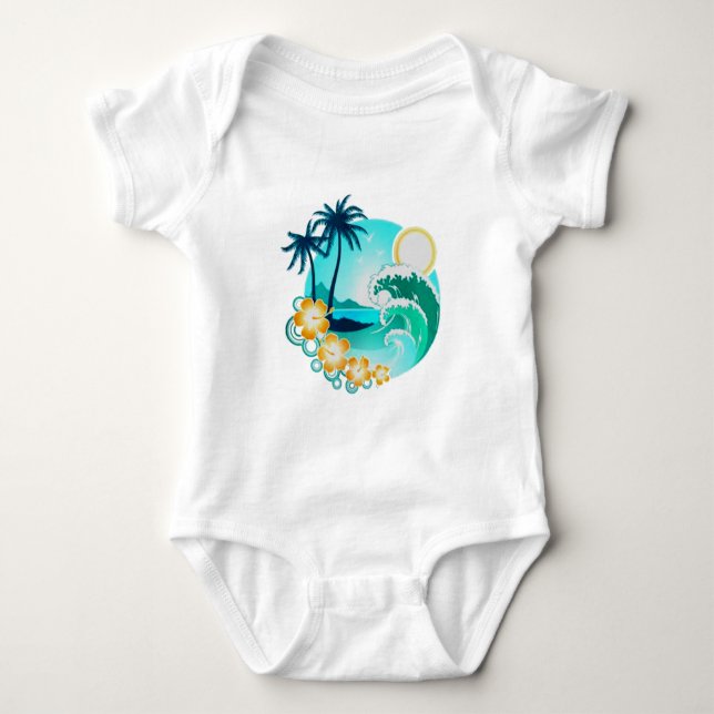 BODY ART DU SURF TROPICAL HAWAIIEN (Devant)