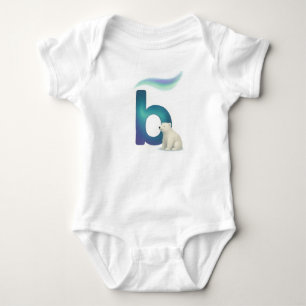 Body Aurores boréales personnalisables Lettre B Ours po
