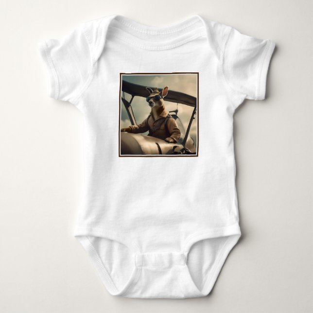Body Aussie Kangaroo Avion Pilote, (Devant)