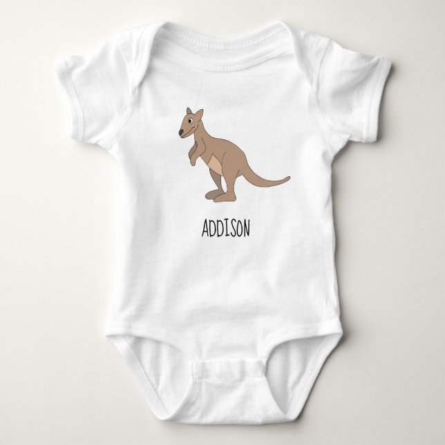 Body Australie Cute Kangaroo Doodle and Name (Devant)