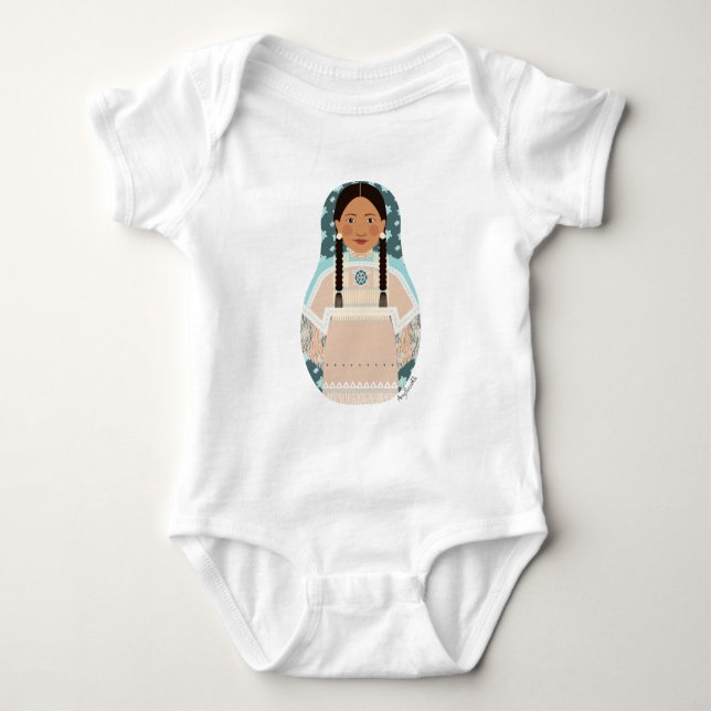 Body Autochtone Américain Matryoshka Baby Bodysuit (Devant)