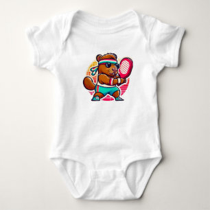 Body Autocollant Vinyle Capybara Joueur de Pickleball -