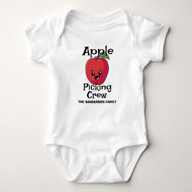 Body Automne Correspondant Famille Pomme Picking Crew (Devant)