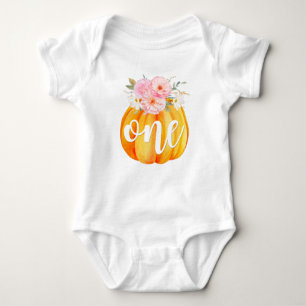 Body Automne Floral Citrouille Baby Girl's 1st Birthday