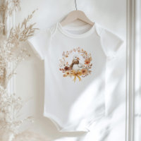 Automne Silence Goose Rustique Wreath Bow Baby sho