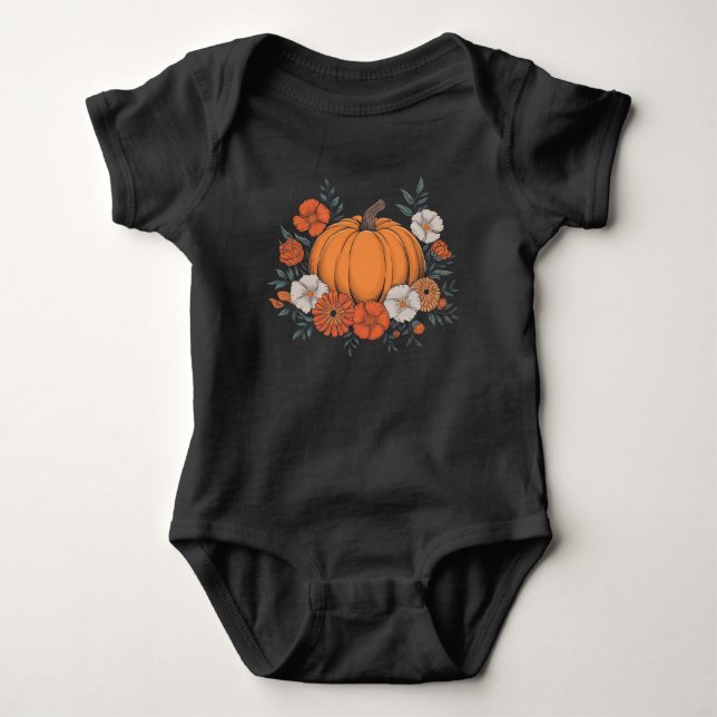 Body Automne Vintage Citrouille Thanksgiving (Devant)