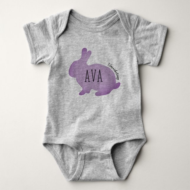 Body Ava Bébé de Pâques Top Filles Printemps Pastel (Devant)