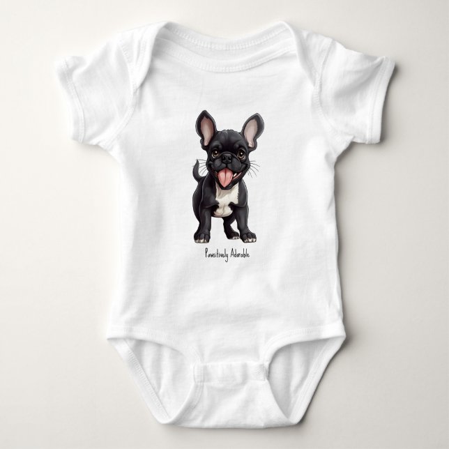 Body Avec texte personnalisé, chiot Frenchie (Devant)