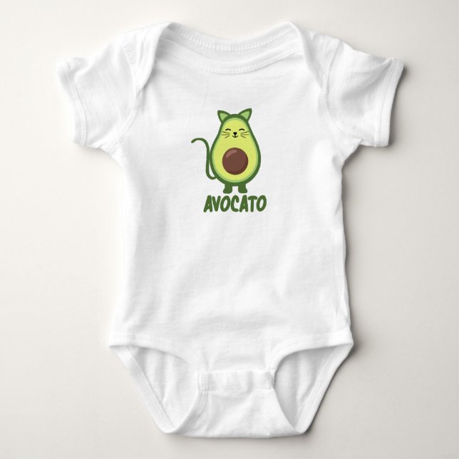 Body Avocado Cat Funny Food Kitten Avocato (Devant)