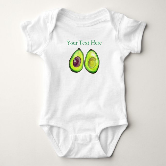 Body Avocado Kids Text Vegan Food Healthy Fruit Baby B (Devant)