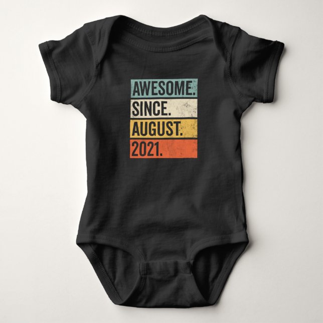 Body Awesome Since August 2021 Birthday Retro (Devant)