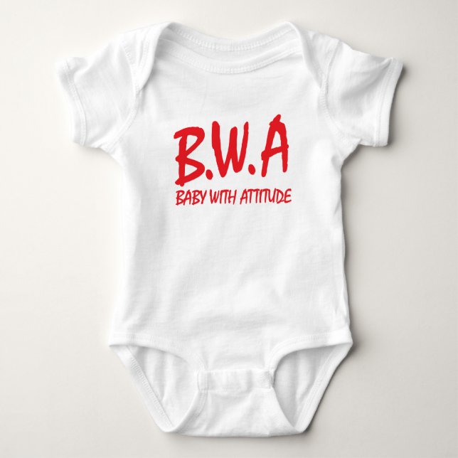 Body B.W.A. Bébé avec la conception de T-shirt (Devant)
