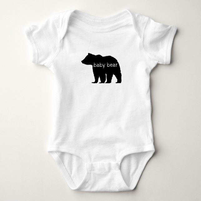 Body Baby Bear Black Bear Bodysuit bébé (Devant)