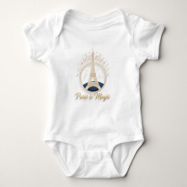 Body Baby Bodysuit - Paris Elegant Eiffel Tower (Devant)