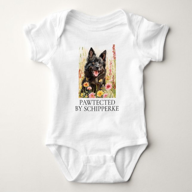 Body Baby Bodysuit – Pawtected by Schipperke  (Devant)