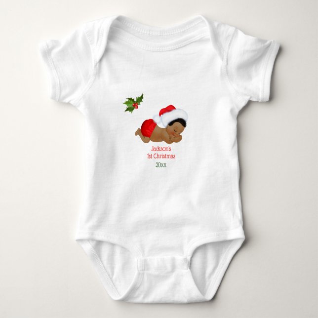 Body Baby Boy First Christmas Red Santa Hat (Devant)