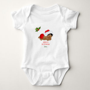 Body Baby Boy First Christmas Red Santa Hat Baby Bodysu