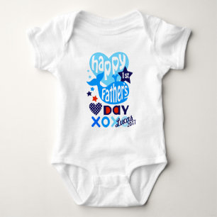 Body Baby Boy First Fête des pères Whale Shirt