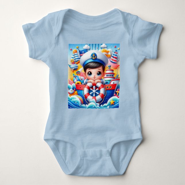 Body Baby Boy Nautical Adventure Baby shower (Devant)