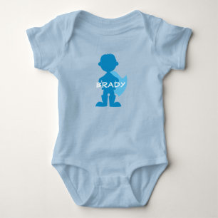 Body Baby Boy Superhero Blue Silhouette Personnalisé