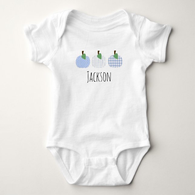 Body Baby Boys Light Blue Citrouille Trio (Devant)